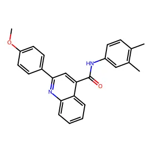 N-(3,4-dimethylphenyl)-2-(4-methoxyphenyl)quinoline-4-carboxamide structure