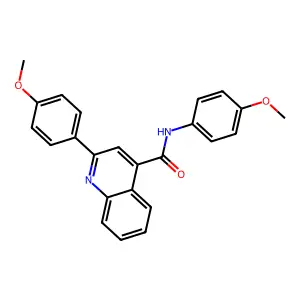 N,2-bis(4-methoxyphenyl)quinoline-4-carboxamide structure