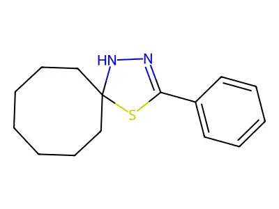 2-Phenyl-1-thia-3,4-diazaspiro[4.7]dodec-2-ene structure