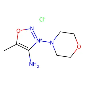 4-Amino-5-methyl-3-(morpholin-4-yl)-3H-1,2,3-oxadiazol-1-ium chloride structure