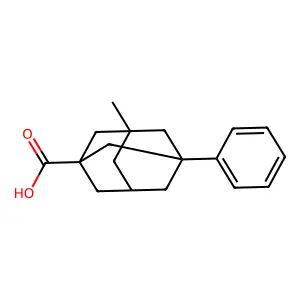 3-Methyl-5-phenyladamantane-1-carboxylic acid structure