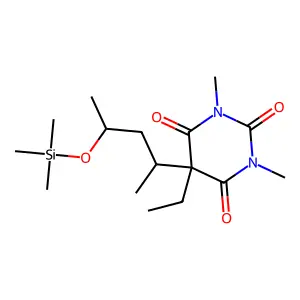 Barbituric acid, 5-ethyl-1,3-dimethyl-5-[1-methyl-3-(trimethylsiloxy)butyl]- structure