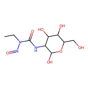 1-Ethyl-1-nitroso-3-[2,4,5-trihydroxy-6-(hydroxymethyl)oxan-3-yl]urea structure