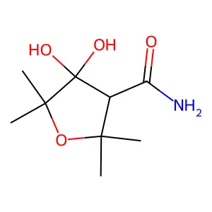 3-Furamide, tetrahydro-4,4-dihydroxy-2,2,5,5-tetramethyl- structure