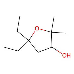 5,5-Diethyl-2,2-dimethyloxolan-3-ol structure
