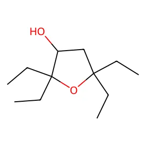 2,2,5,5-Tetraethyloxolan-3-ol structure