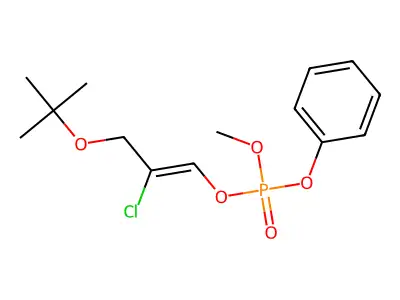 Phosphoric acid, 3-tert-butoxy-2-chloropropenyl methyl phenyl ester structure