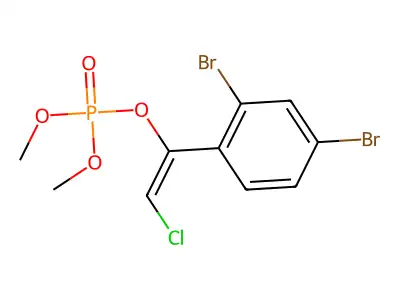 [2-Chloro-1-(2,4-dibromophenyl)ethenyl] dimethyl phosphate structure