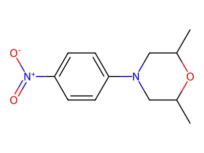 2,6-Dimethyl-4-(4-nitrophenyl)morpholine structure