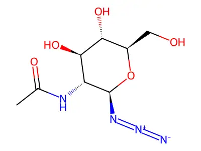 N-[2-azido-4,5-dihydroxy-6-(hydroxymethyl)oxan-3-yl]acetamide structure