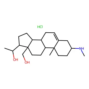3-(Methylamino)pregn-5-ene-18,20-diol--hydrogen chloride (1/1) structure