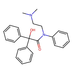 N-[2-(dimethylamino)ethyl]-2-hydroxy-N,2,2-triphenylacetamide structure