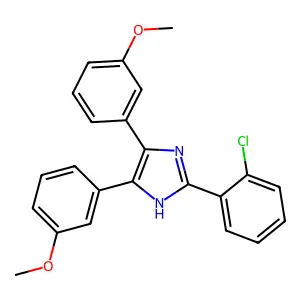 1H-Imidazole, 2-(2-chlorophenyl)-4,5-bis(3-methoxyphenyl)- structure