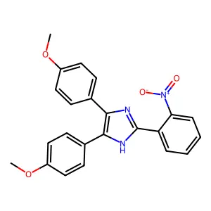 4,5-bis(4-methoxyphenyl)-2-(2-nitrophenyl)-1H-imidazole structure