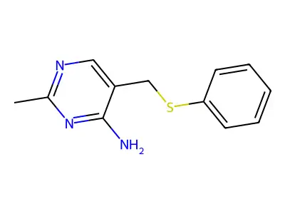 2-Methyl-5-(phenylsulfanylmethyl)pyrimidin-4-amine structure