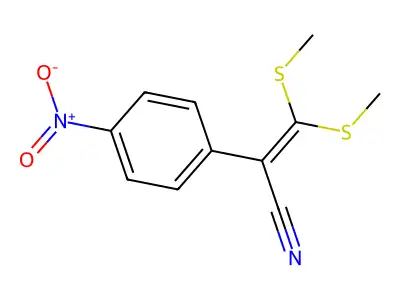 3,3-Bis(methylsulfanyl)-2-(4-nitrophenyl)prop-2-enenitrile structure