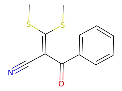 2-Benzoyl-3,3-di(methylthio)acrylonitrile structure