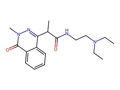 N-(2-Diethylamino-ethyl)-2-(3-methyl-4-oxo-3,4-dihydro-phthalazin-1-yl)-propionamide structure