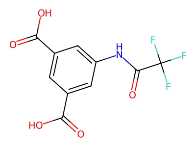 5-[(Trifluoroacetyl)amino]benzene-1,3-dicarboxylic acid structure