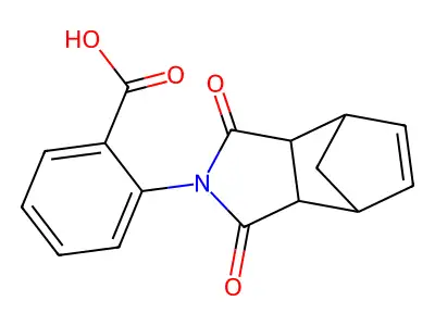 2-(1,3-dioxo-1,3,3a,4,7,7a-hexahydro-2H-4,7-methanoisoindol-2-yl)benzoic acid structure