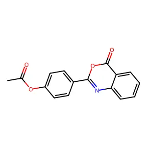 4-(4-oxo-4H-3,1-benzoxazin-2-yl)phenyl acetate structure