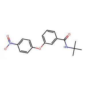 N-tert-butyl-3-(4-nitrophenoxy)benzamide structure