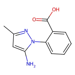 2-(5-amino-3-methyl-1H-pyrazol-1-yl)benzoic acid structure