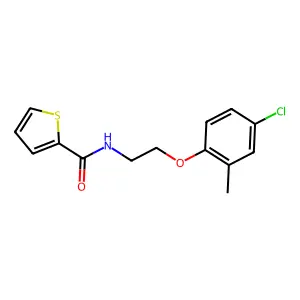 N-(2-(4-chloro-2-methylphenoxy)ethyl)thiophene-2-carboxamide structure