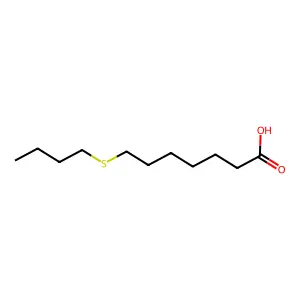 7-Butylsulfanylheptanoic acid structure