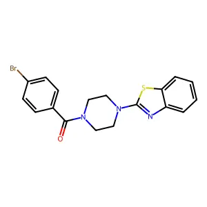 (4-(Benzo[d]thiazol-2-yl)piperazin-1-yl)(4-bromophenyl)methanone structure