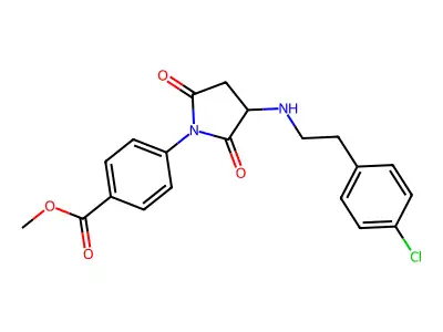 Methyl 4-[3-[2-(4-chlorophenyl)ethylamino]-2,5-dioxopyrrolidin-1-yl]benzoate structure