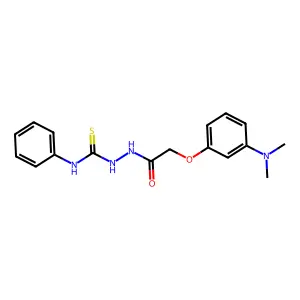 2-{2-[3-(dimethylamino)phenoxy]acetyl}-N-phenyl-1-hydrazinecarbothioamide structure