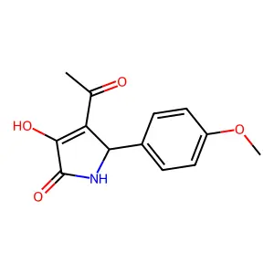 3-Acetyl-4-hydroxy-2-(4-methoxyphenyl)-1,2-dihydropyrrol-5-one structure