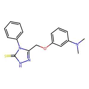 5-{[3-(dimethylamino)phenoxy]methyl}-4-phenyl-4H-1,2,4-triazole-3-thiol structure