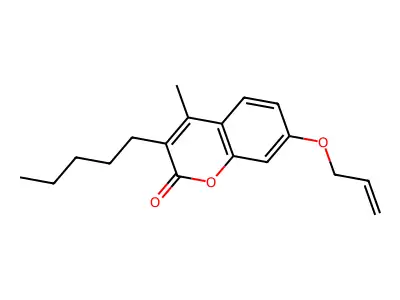 7-(allyloxy)-4-methyl-3-pentyl-2H-chromen-2-one structure