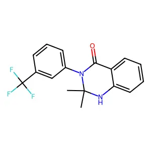 2,2-dimethyl-3-[3-(trifluoromethyl)phenyl]-1H-quinazolin-4-one structure