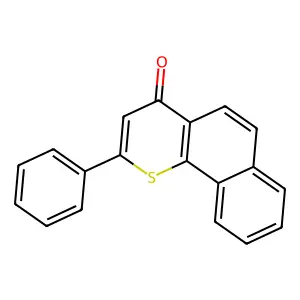 2-phenyl-4H-benzo[h]thiochromen-4-one structure