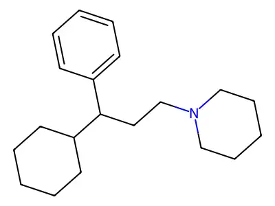 1-(3-Cyclohexyl-3-phenylpropyl)piperidine structure
