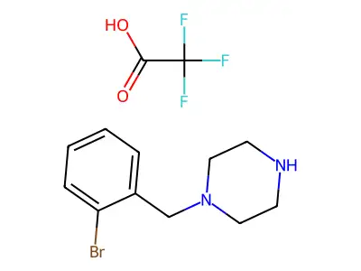1-[(2-Bromophenyl)methyl]piperazine;2,2,2-trifluoroacetic acid structure
