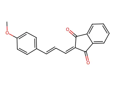 2-[3-(4-Methoxyphenyl)prop-2-enylidene]indene-1,3-dione structure