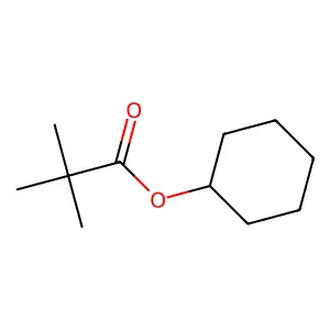 Propanoic acid, 2,2-dimethyl-, cyclohexyl ester structure