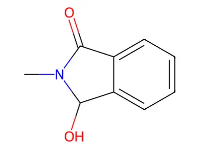 3-hydroxy-2-methyl-2,3-dihydro-1H-isoindol-1-one structure