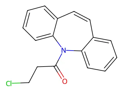 3-Chloro-1-dibenzo[b,f]azepin-5-yl-propan-1-one structure