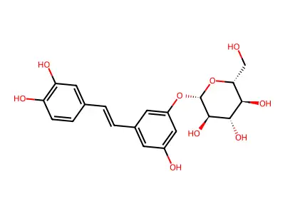 白皮杉醇葡萄糖苷 structure