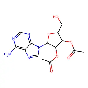 2',3'-Di-O-acetyladenosine structure