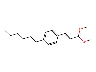 Benzene, (3,3-dimethoxy-1-propenyl)-, monohexyl deriv. structure