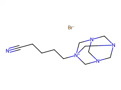 5-(15,3,5,7-Tetraazatricyclo[3.3.1.1~3,7~]dec-1-yl)pentanenitrile structure