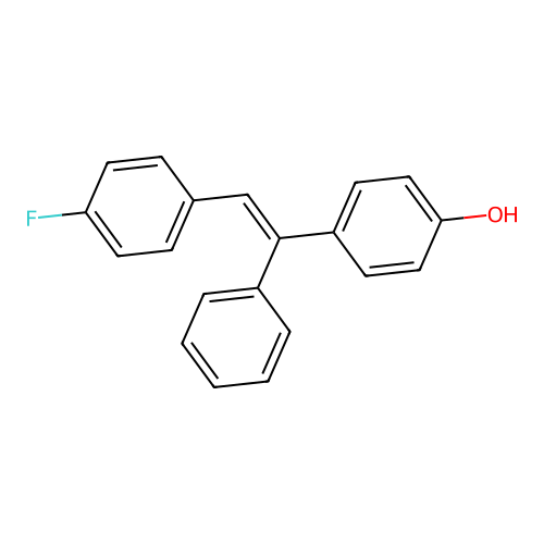 p-(p-Fluoro-alpha-phenylstyryl)phenol structure