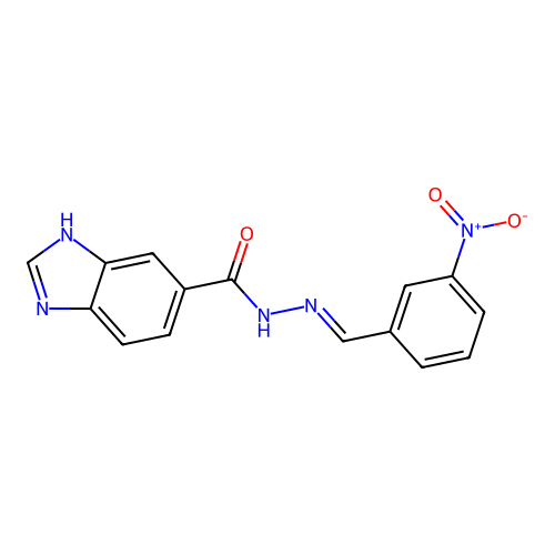 N'-(3-Nitrobenzylidene)-1H-benzimidazole-6-carbohydrazide structure
