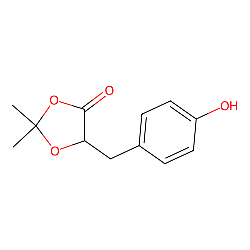 5-(4-Hydroxy-benzyl)-2,2-dimethyl-(1,3]dioxolan-4-one structure